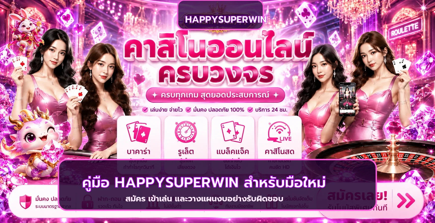 HAPPYSUPERWIN คู่มือมือใหม่ สมัคร ทางเข้า เกม และจัดงบ